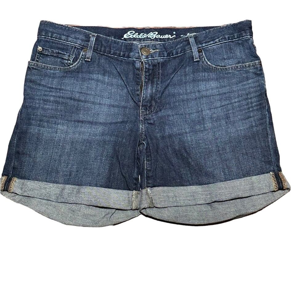 Eddie Bauer Boyfriend P10 Denim Rolled Cuff Shorts